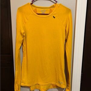 Oakley Women's Bright Yellow Long Sleeve running Tee Small